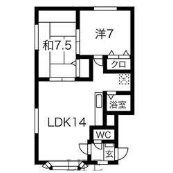 ４・２ハイツの物件間取画像